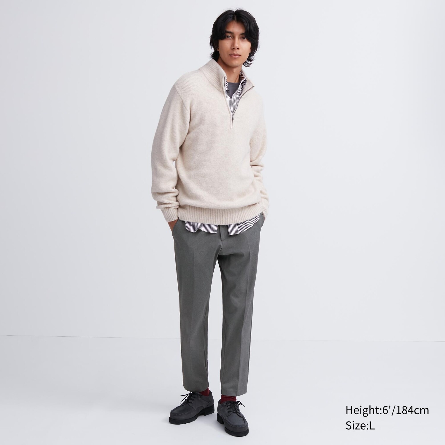 

Умные ультраэластичные брюки длиной до щиколотки Uniqlo, серый