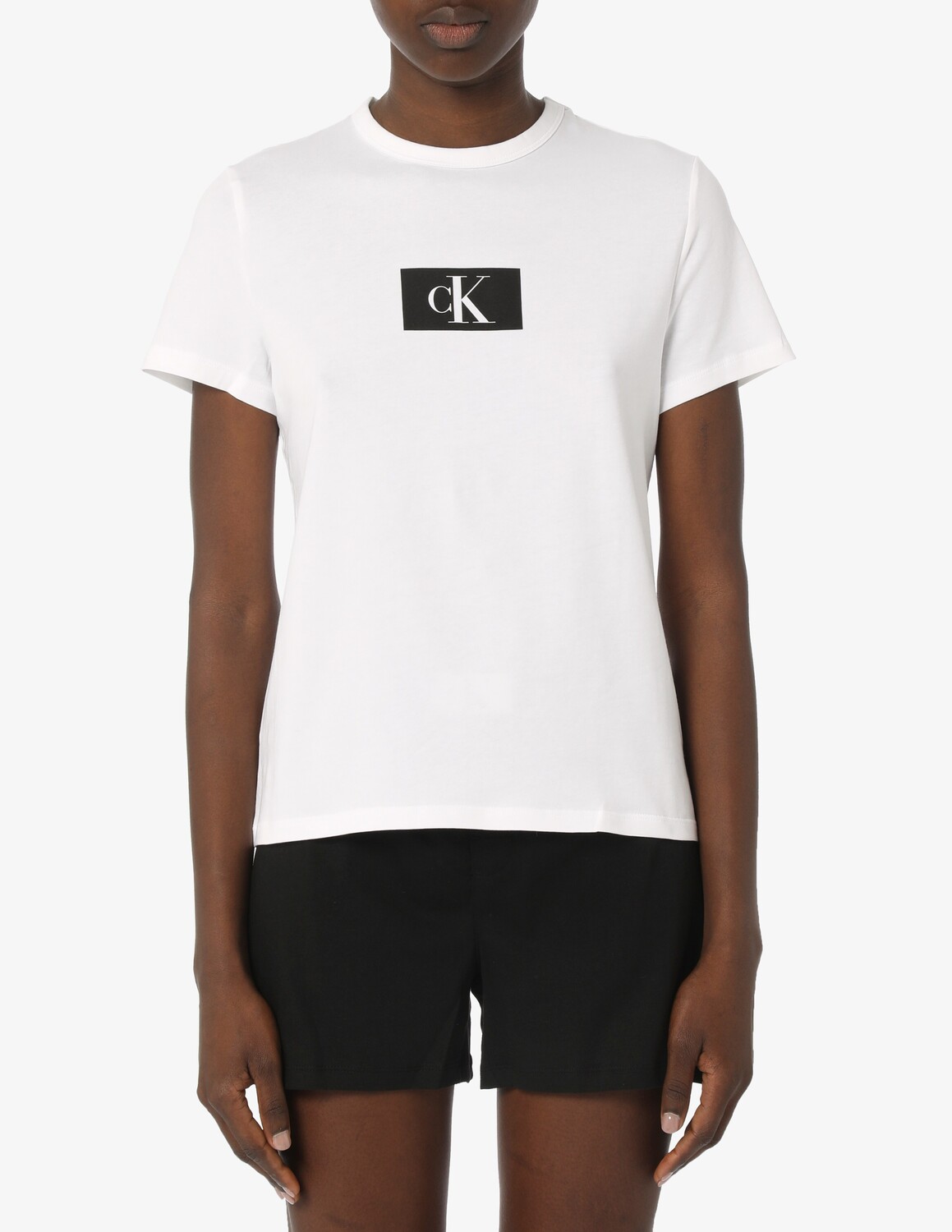 

Топ с круглым вырезом Calvin Klein, белый