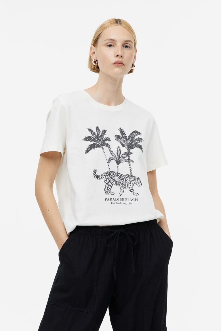 

Хлопковая футболка H&M
