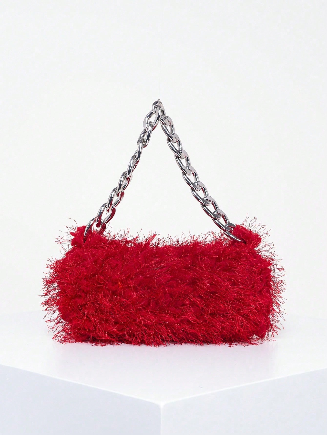 Элегантная вечерняя сумка с узором розы/клатч для свадебной вечеринки с ремешком-цепочкой/женский кошелек, красный