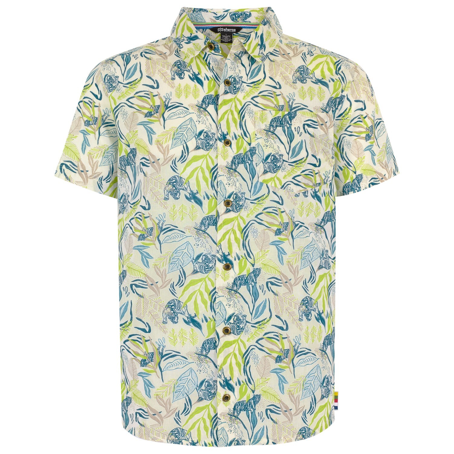 

Рубашка Sherpa Tiger Leaf S/S Shirt, цвет Neelo Blue