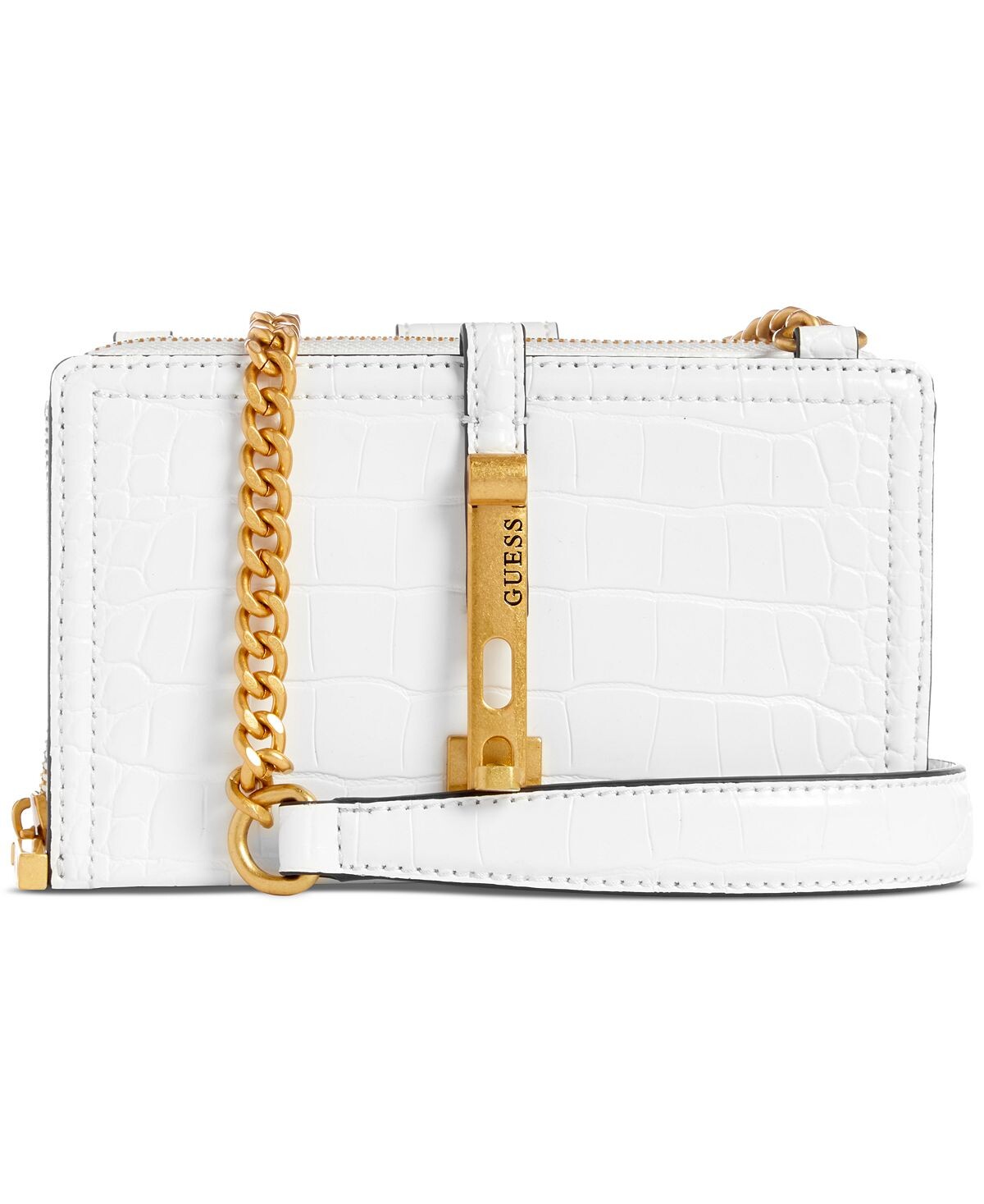 

Миниатюрное плечо через плечо James Girlfriend с тремя отделениями GUESS, белый