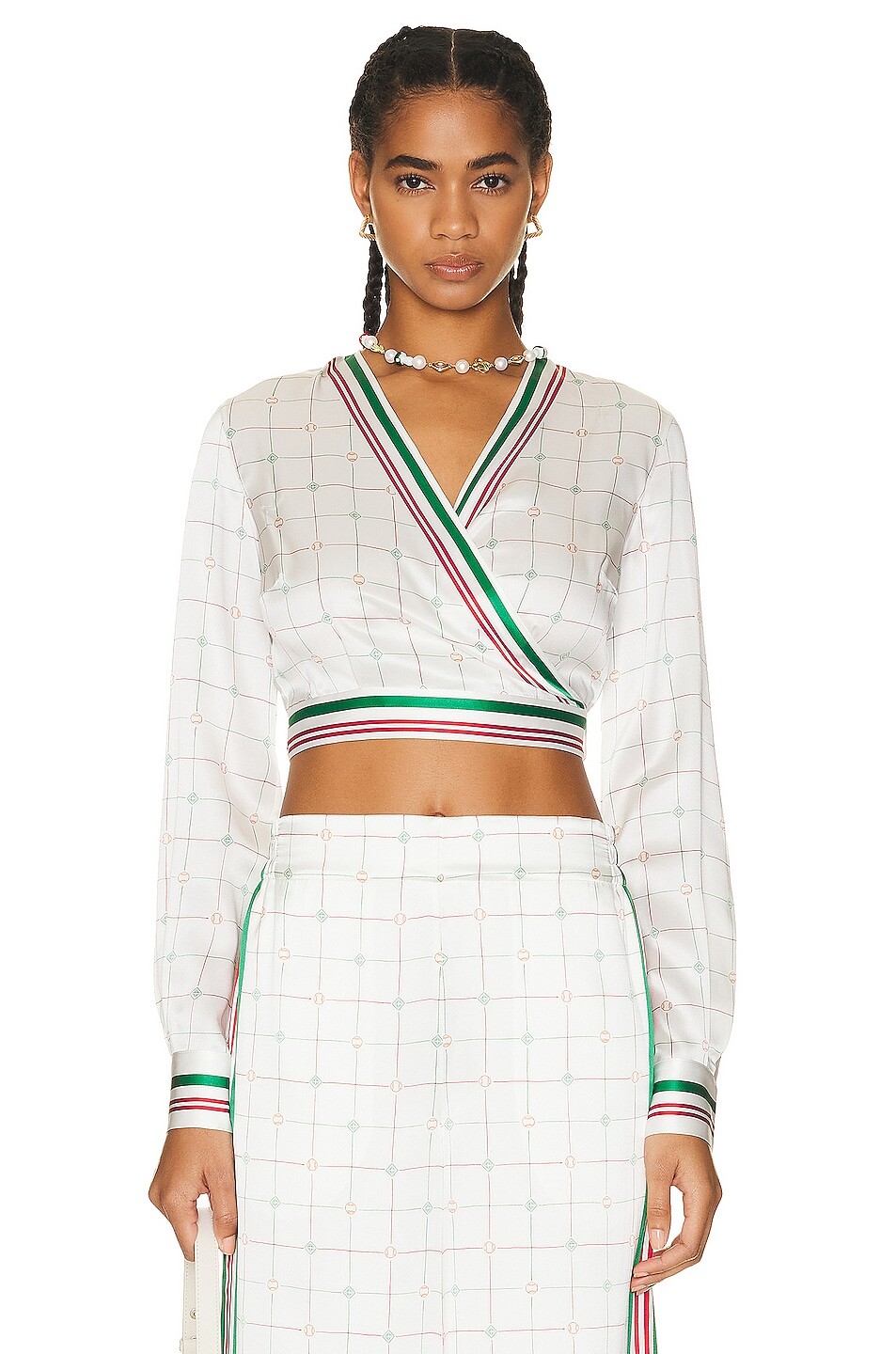 

Блузка Casablanca Wrap, цвет Tennis Club Check