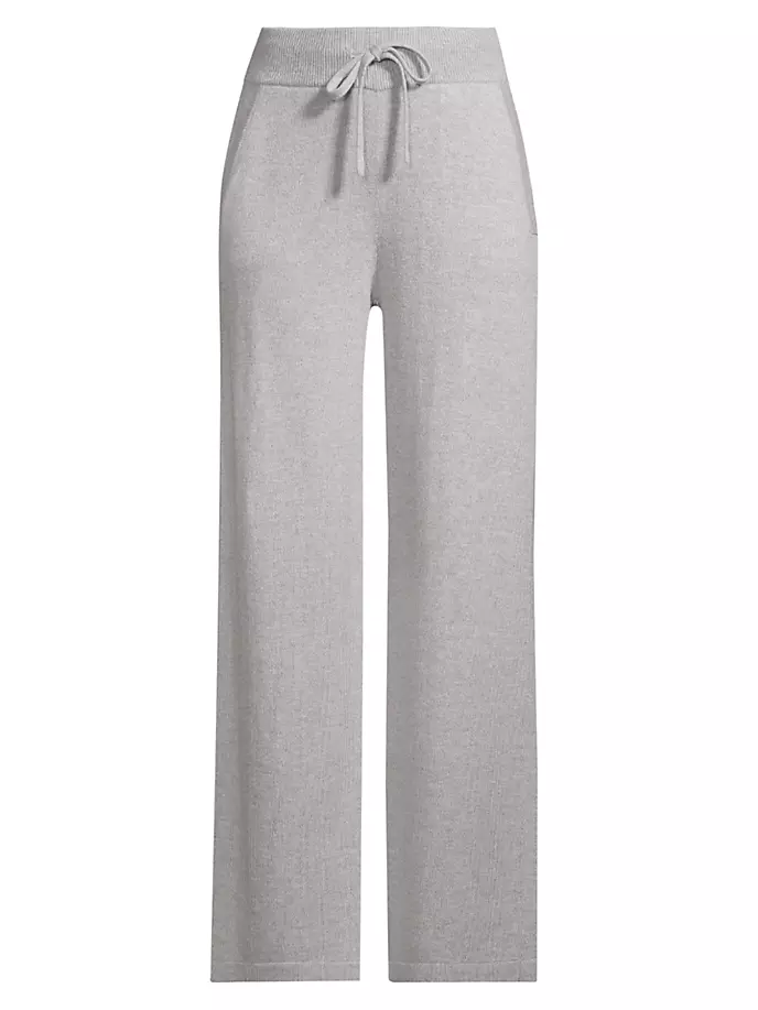Прямые брюки-свитер с высокой посадкой Eberjey, серый