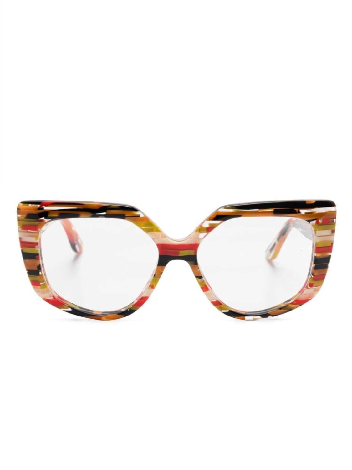 

Очки в полоску Marni Eyewear, коричневый