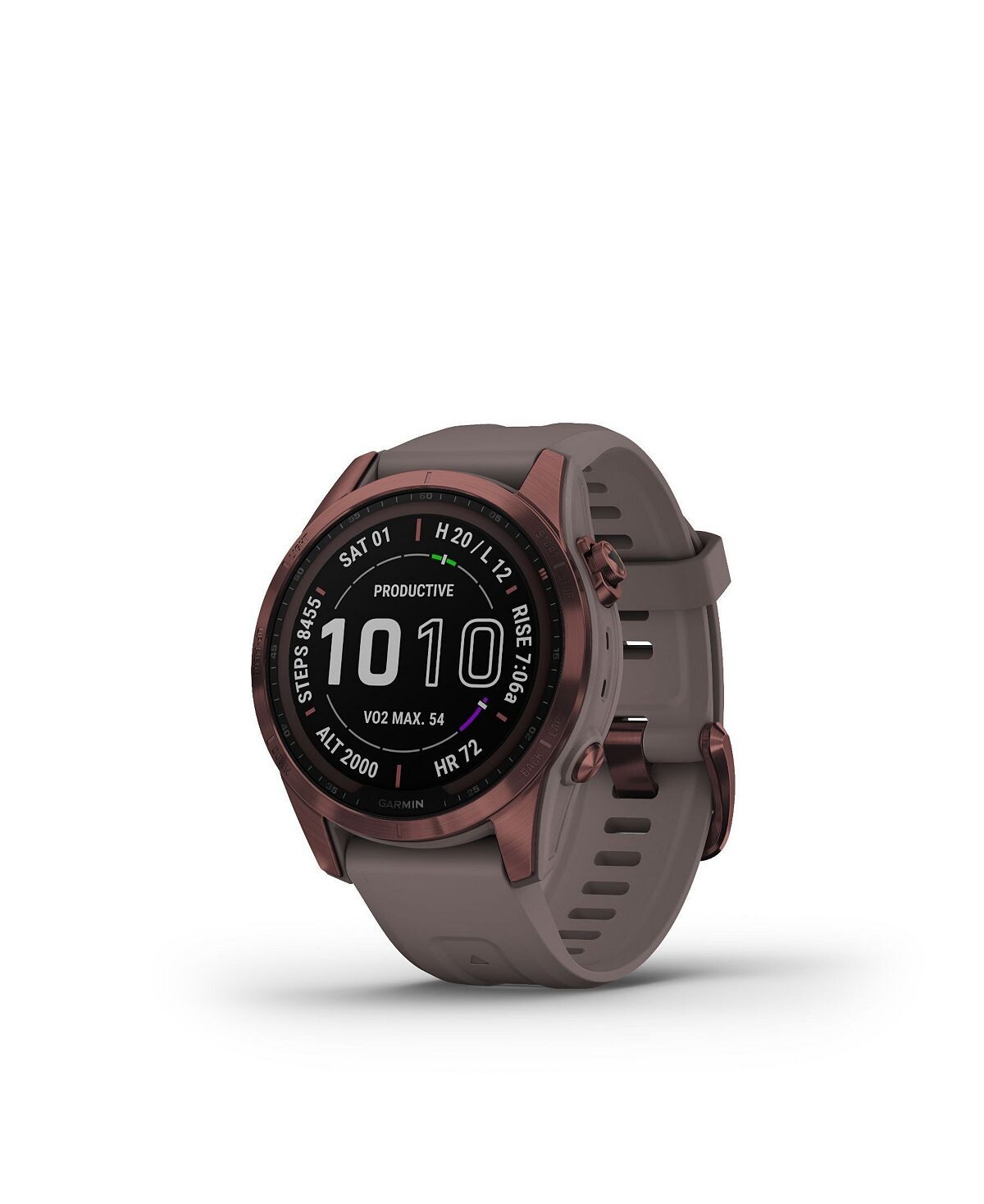 

Смарт-часы унисекс Fenix ​​7S с сапфировым стеклом, солнечной темной бронзой, титаном и сланцево-серым силиконовым ремешком, 42 мм Garmin
