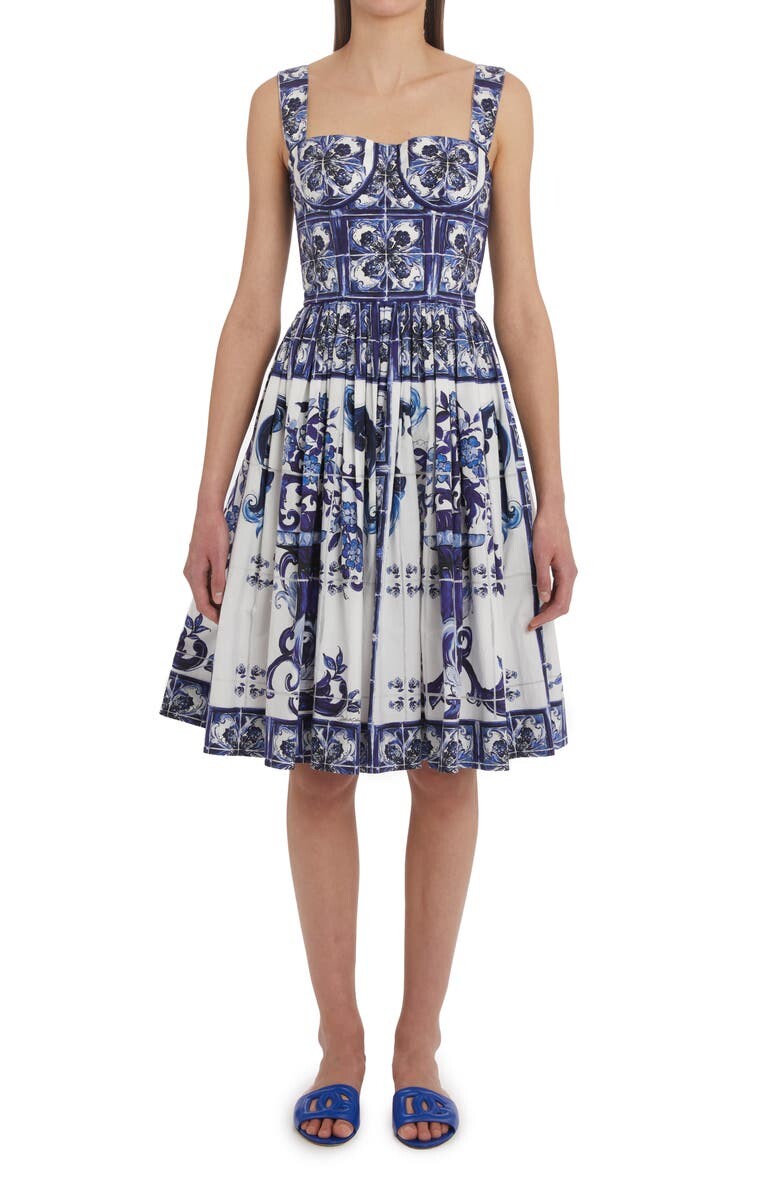 

Сарафан из поплина с бюстье Blu Mediterraneo DOLCE&GABBANA