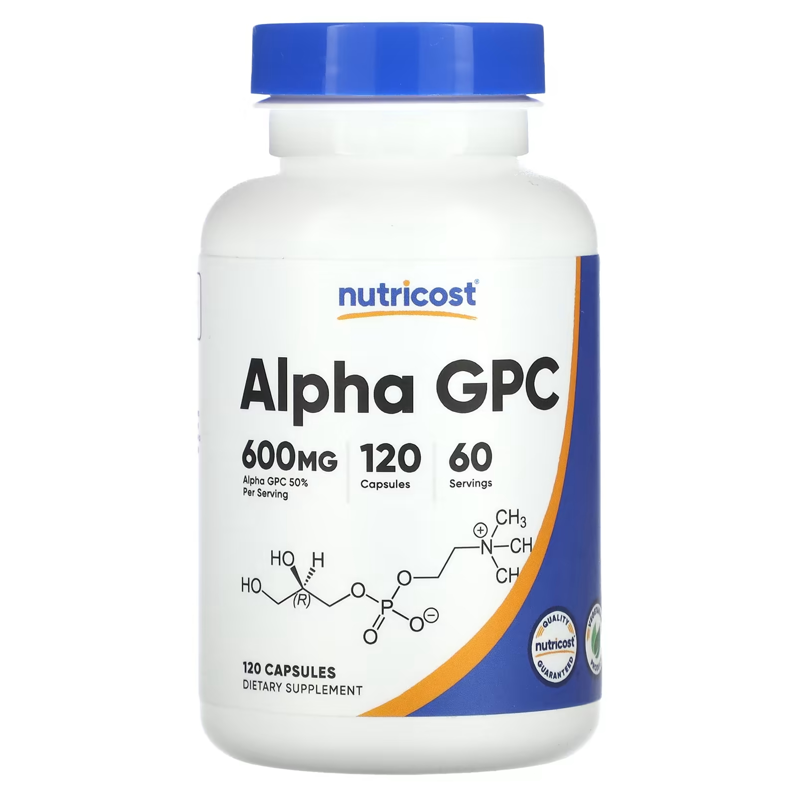 Пищевая добавка Nutricost Alpha GPC 600 мг, 120 капсул