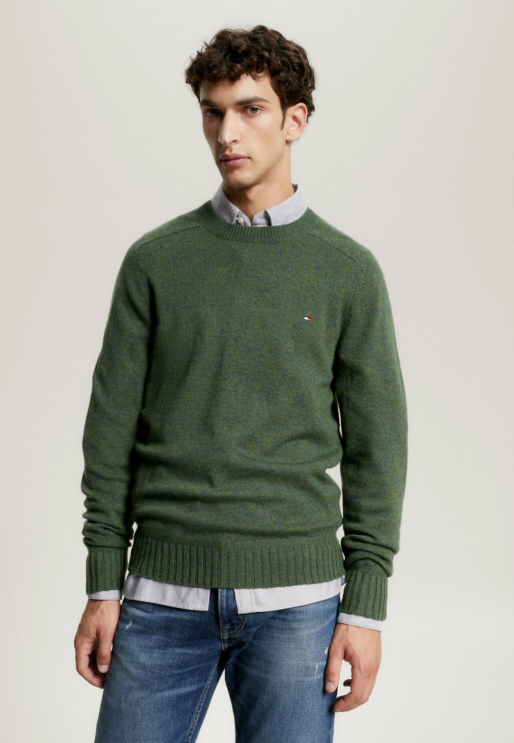 

Свитер CREW NECK Tommy Hilfiger, паттинг-зеленый