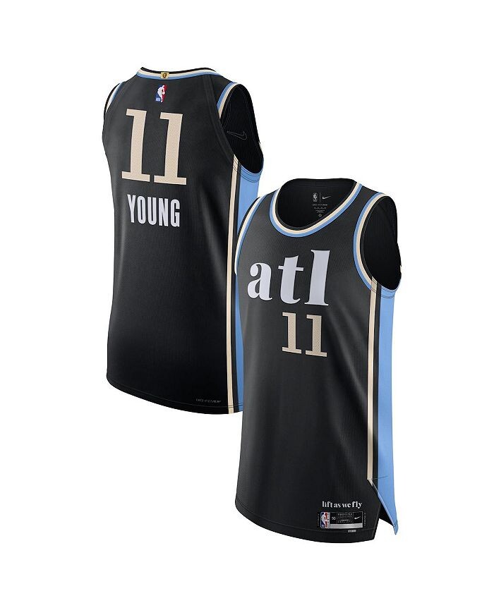 

Мужская аутентичная майка Trae Young Black Atlanta Hawks 2023/24 — City Edition Nike, черный