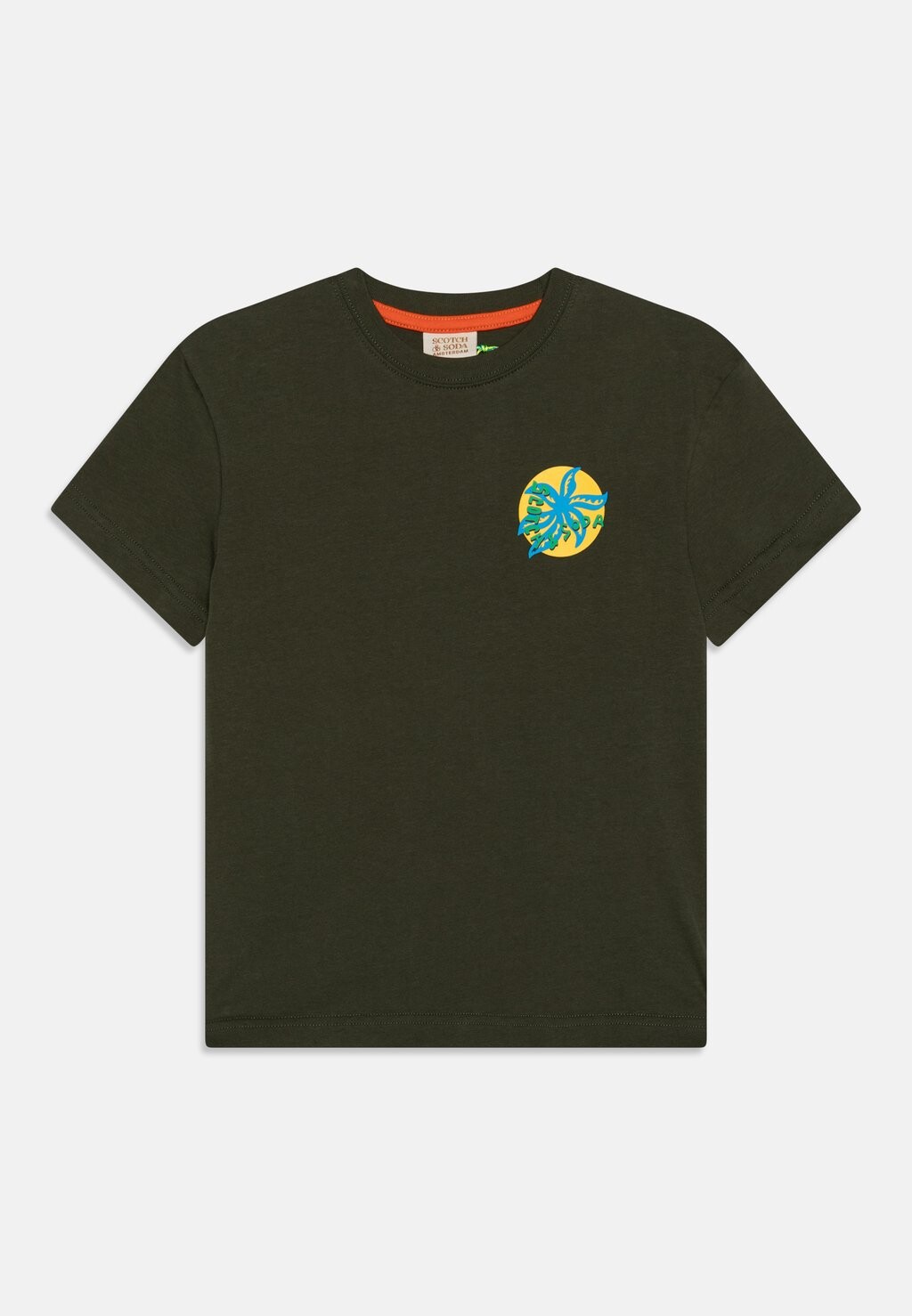 

Футболка с принтом SKATE-FIT ARTWORK Scotch & Soda, цвет seaweed green