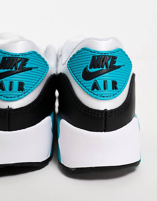 

Бело-бирюзовые кроссовки Nike Air Max 90, Зеленый