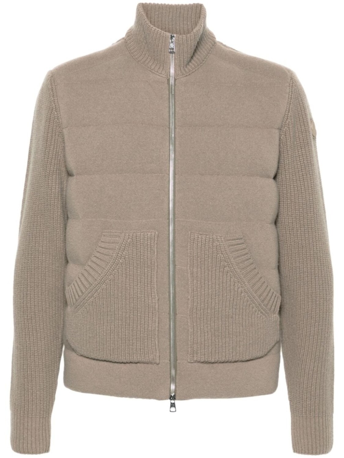 

Moncler куртка с трикотажными вставками, коричневый