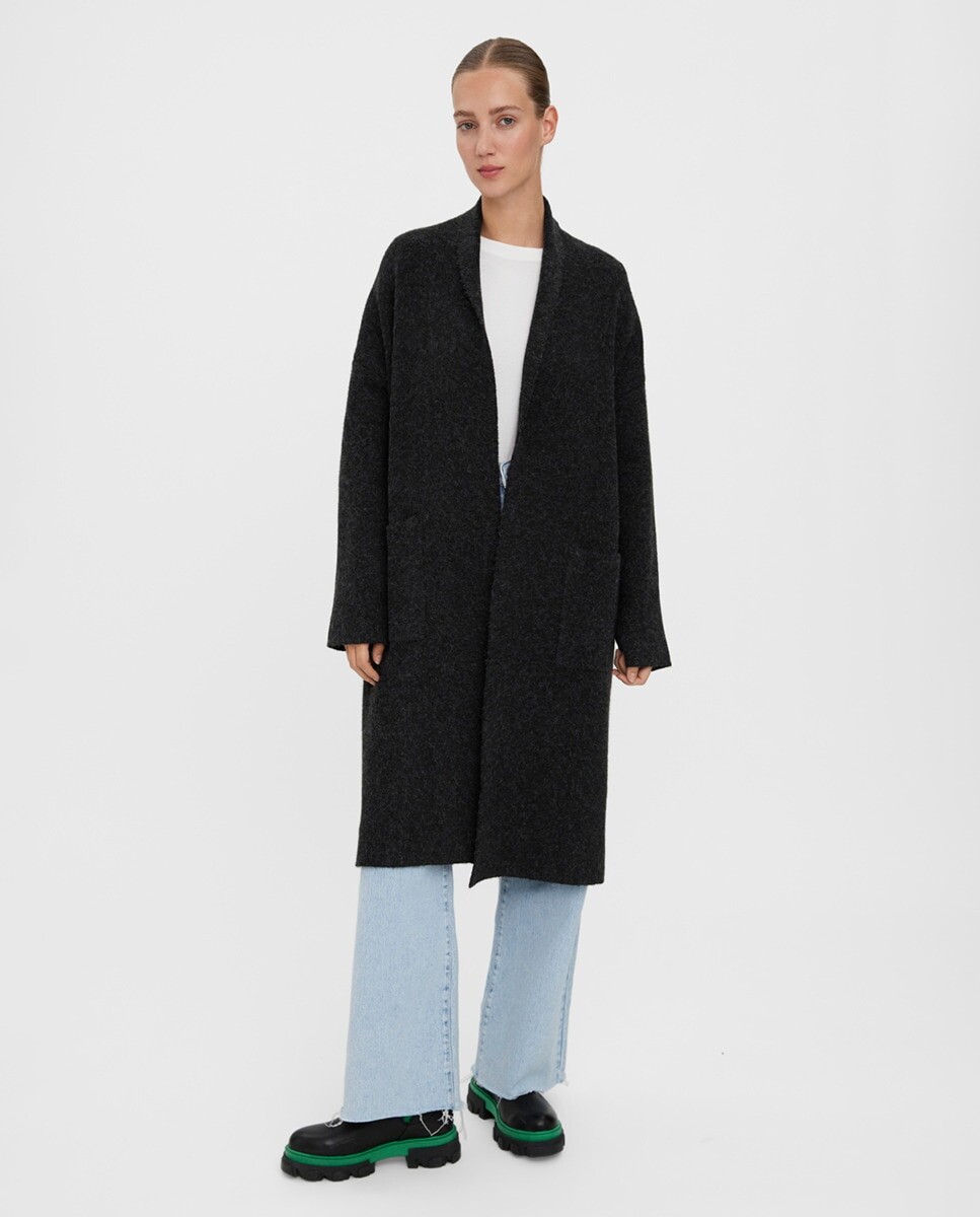 

Женский длинный кардиган с карманами Vero Moda, темно-серый