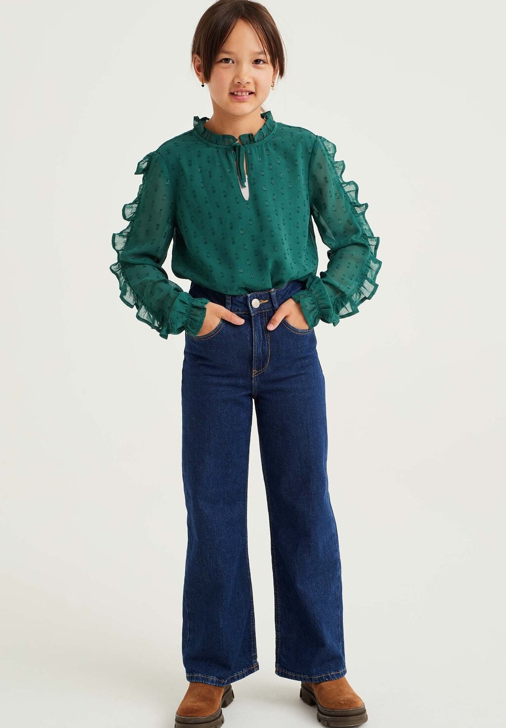 

Блузка WE Fashion, зеленая