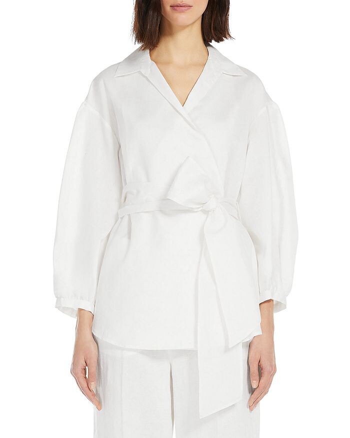 

Серебряный топ с запахом Weekend Max Mara