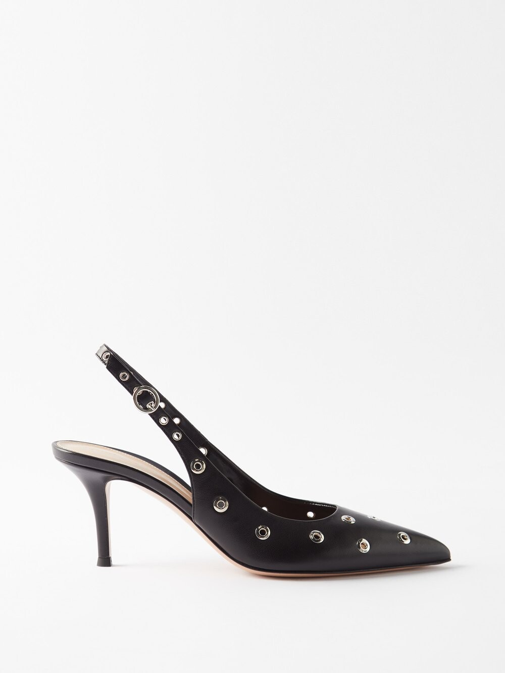 

Кожаные туфли lydia 70 с люверсами Gianvito Rossi, черный