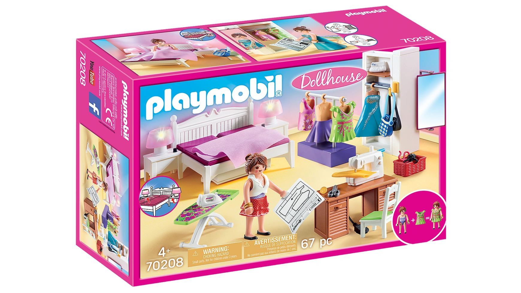 цена Кукольный домик спальня с уголком для шитья Playmobil