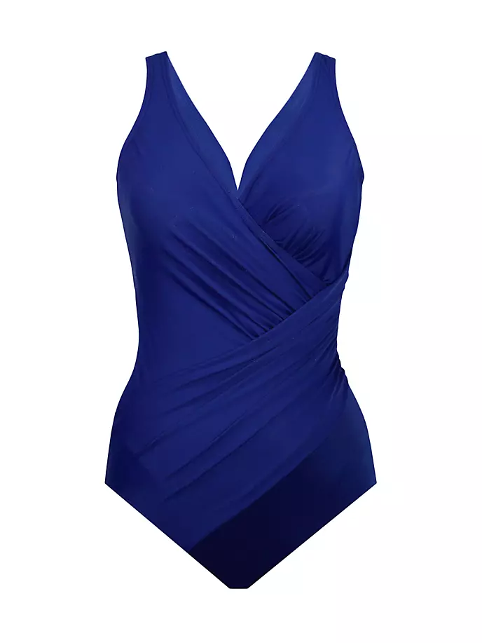 Сплошной купальник Oceanus Miraclesuit Swim, Plus Size, синий цена и фото