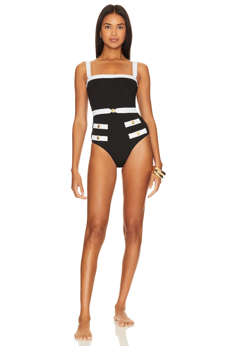 

Купальник CAROLINE CONSTAS Crew, цвет Black & White Combo