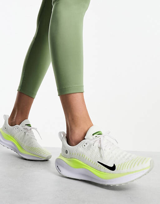 

Бело-неоновые кроссовки Nike Running React Infinity Run 4