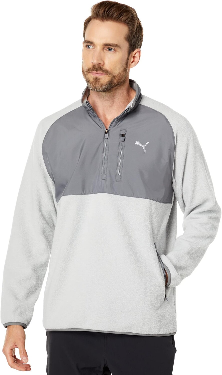 

Толстовка Sherpa 1/4 Zip PUMA, цвет High-Rise/Quiet Shade