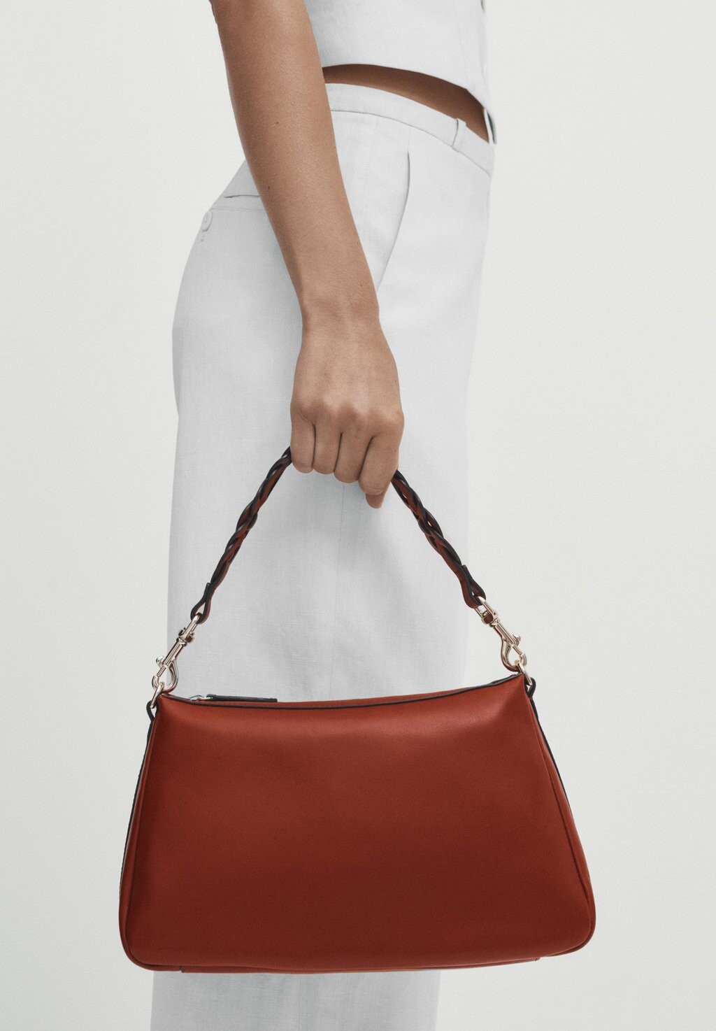 

Сумочка ПЛЕЧО С РЕМЕШКОМ Massimo Dutti, коричневый