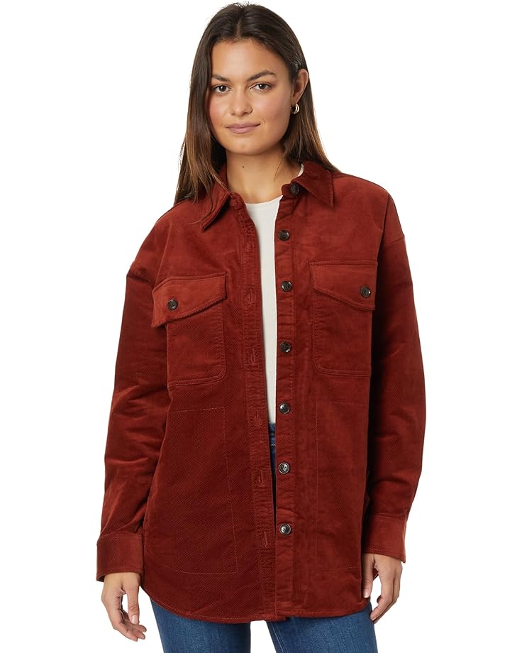 Рубашка Madewell Corduroy Twill Oversized Shirt-Jacket, цвет Stained Mahogany вельветовая куртка рубашка оверсайз из твила madewell цвет stained mahogany