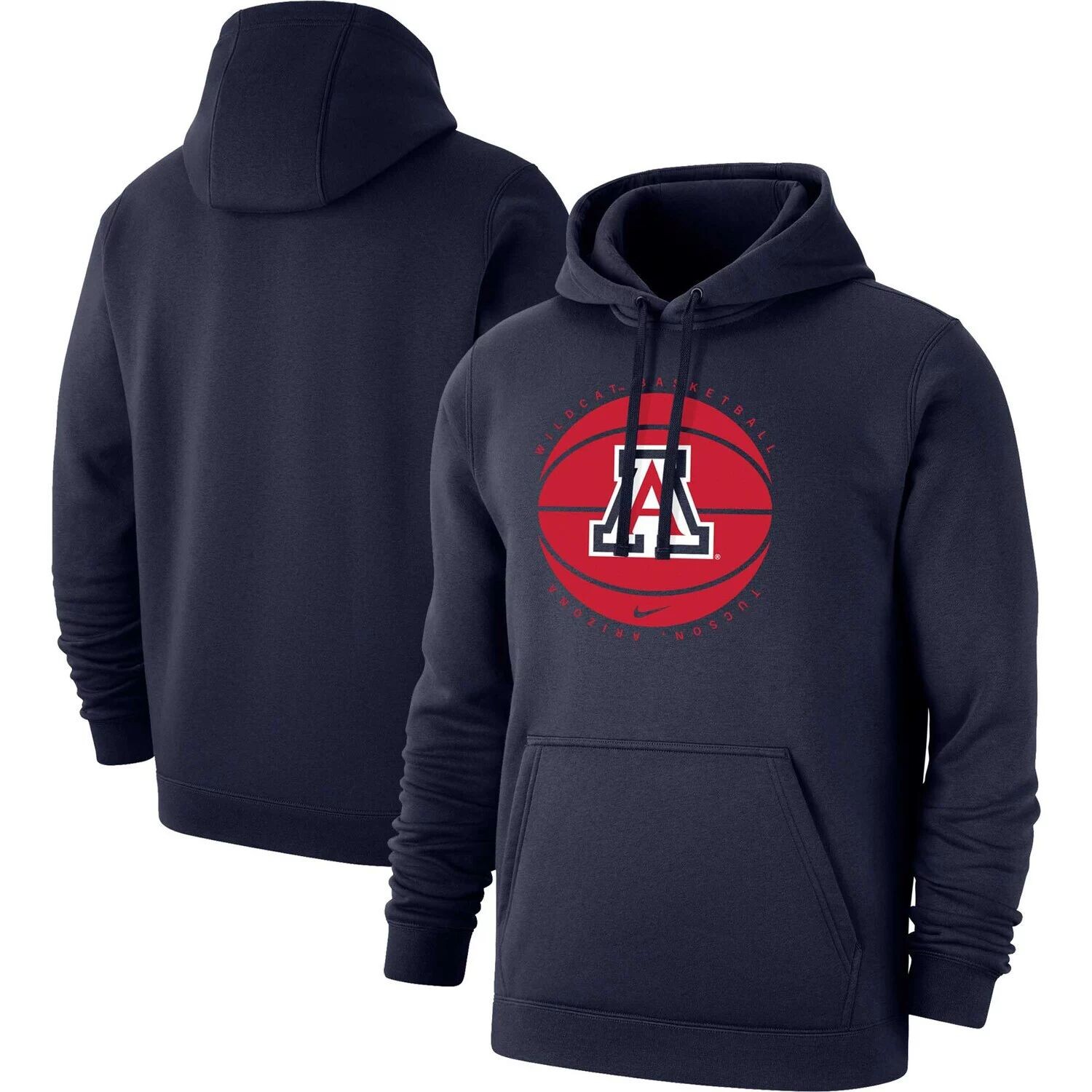 

Мужской темно-синий баскетбольный пуловер с капюшоном Nike Arizona Wildcats
