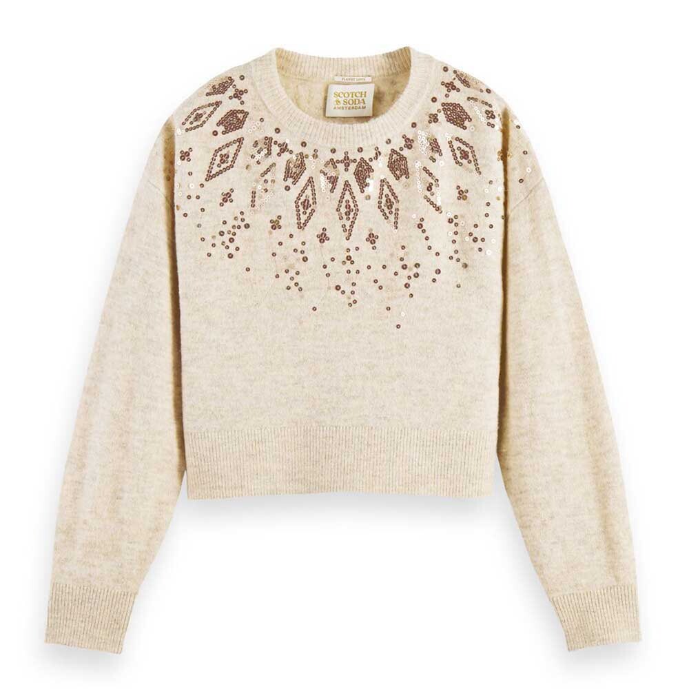 

Свитер Scotch & Soda Relaxed Fit, бежевый