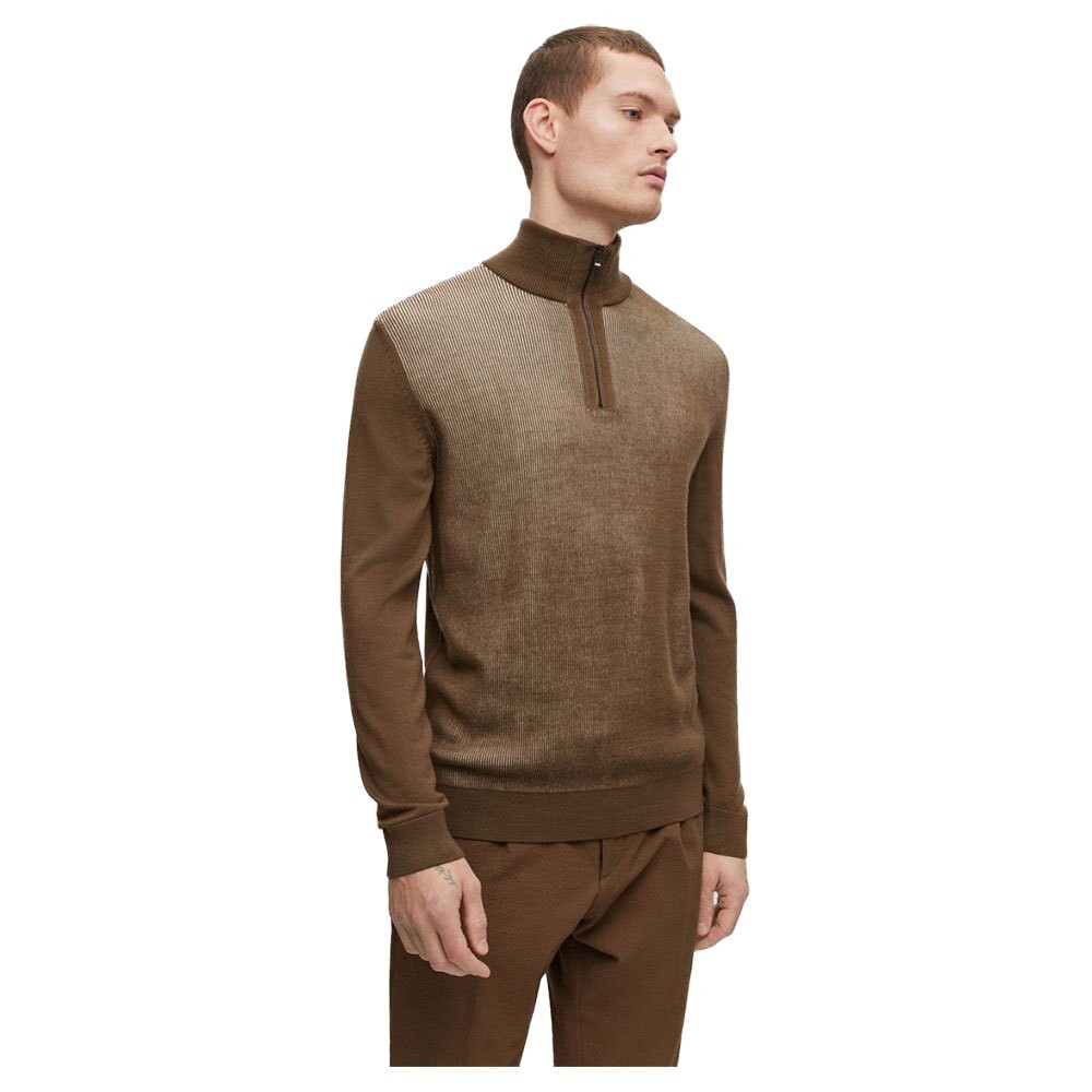 

Свитер BOSS Ofilato 10250893 Half Zip, зеленый