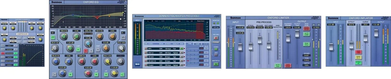 

Комплект собственных плагинов Sonnox Mastering Collection