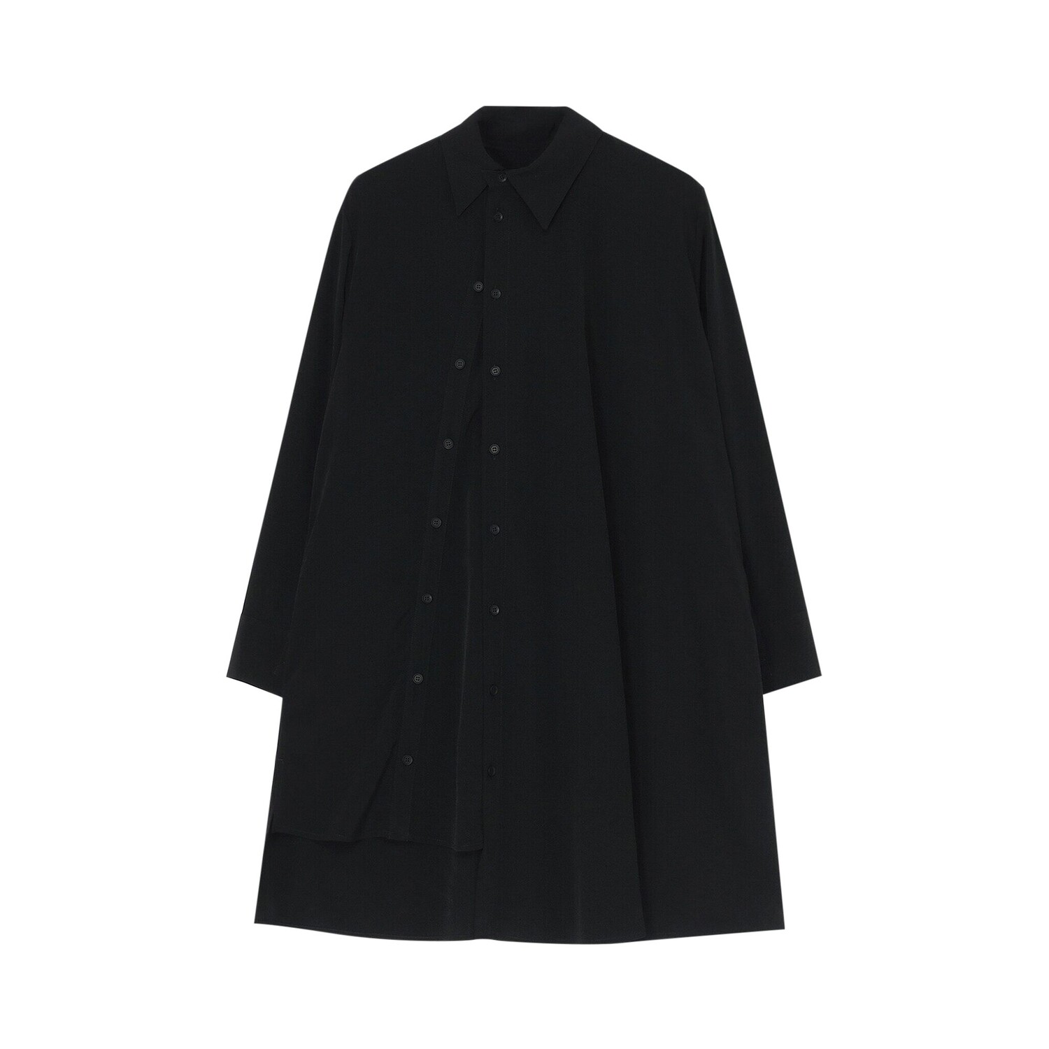 

Асимметричная рубашка Yohji Yamamoto Черная