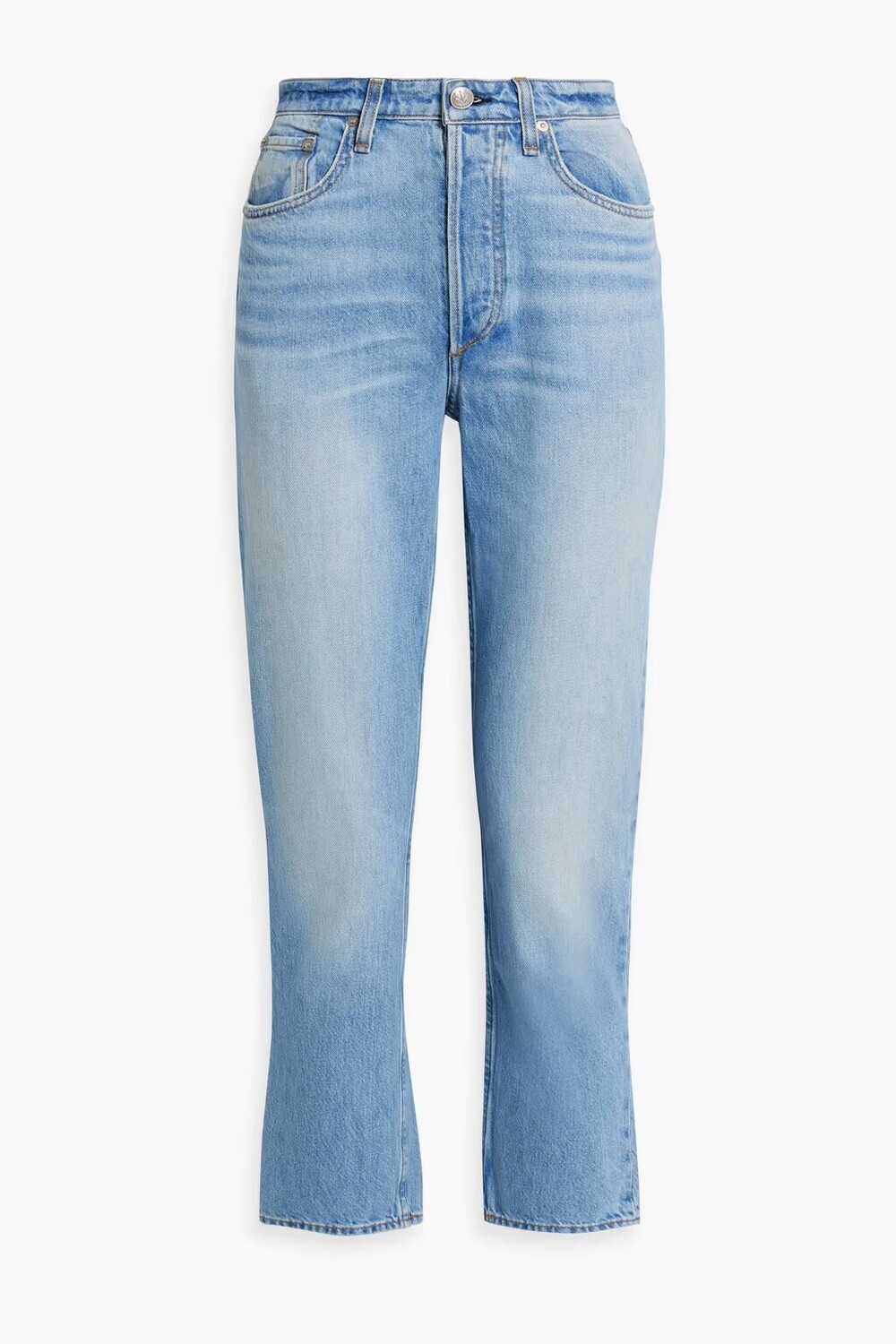 

Укороченные джинсы прямого кроя с высокой посадкой Nina Rag & Bone, легкий деним