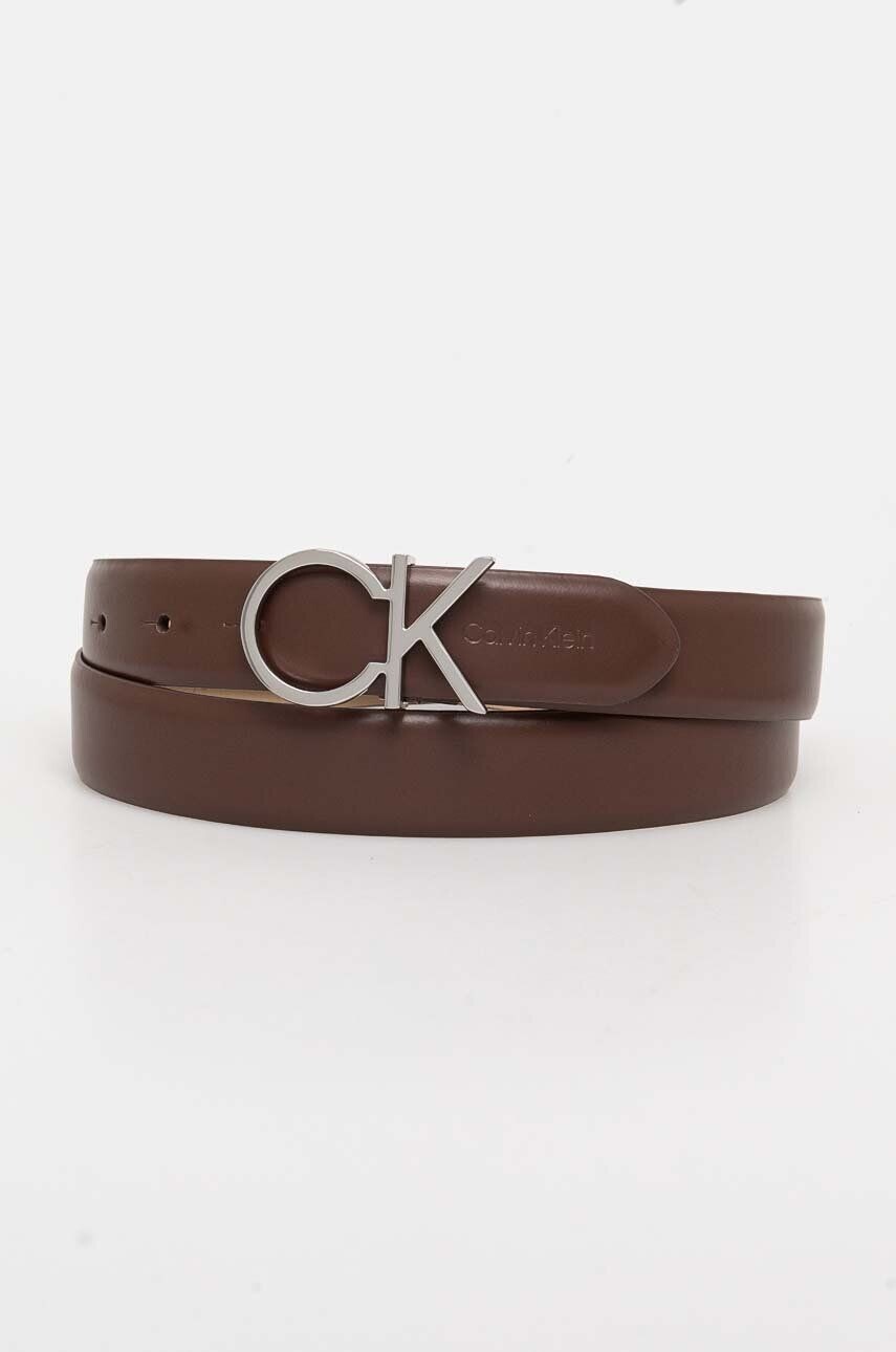 

Кожаный ремень Calvin Klein, коричневый