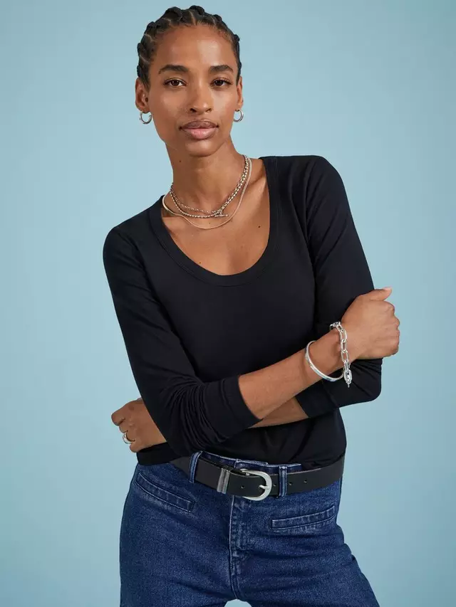 

Топ Baukjen Fallon Scoop Neck, цвет caviar black