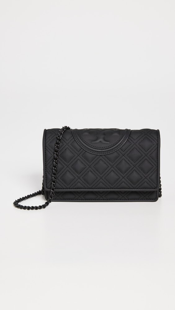 

Кошелек Tory Burch Fleming Matte Chain, черный