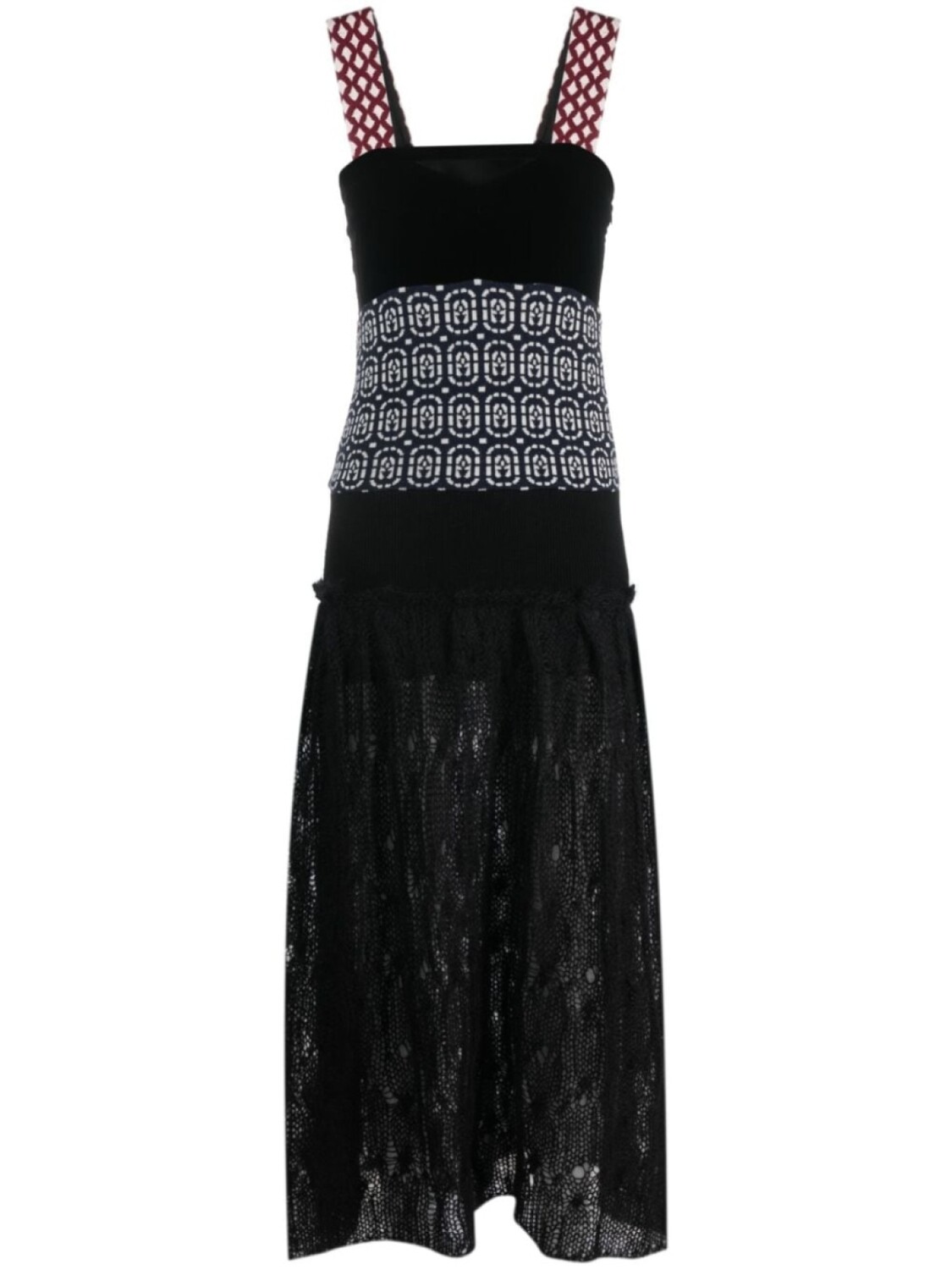 

Ports 1961 платье макси с кружевной вставкой, черный