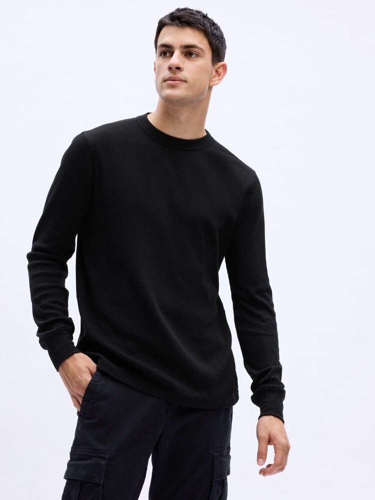 

Футболка с длинными рукавами Gap, черный