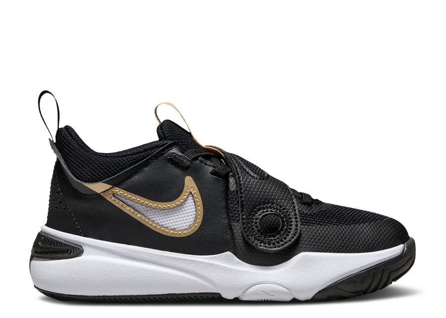 

Кроссовки Nike Team Hustle D11 Ps 'Black Metallic Gold', черный