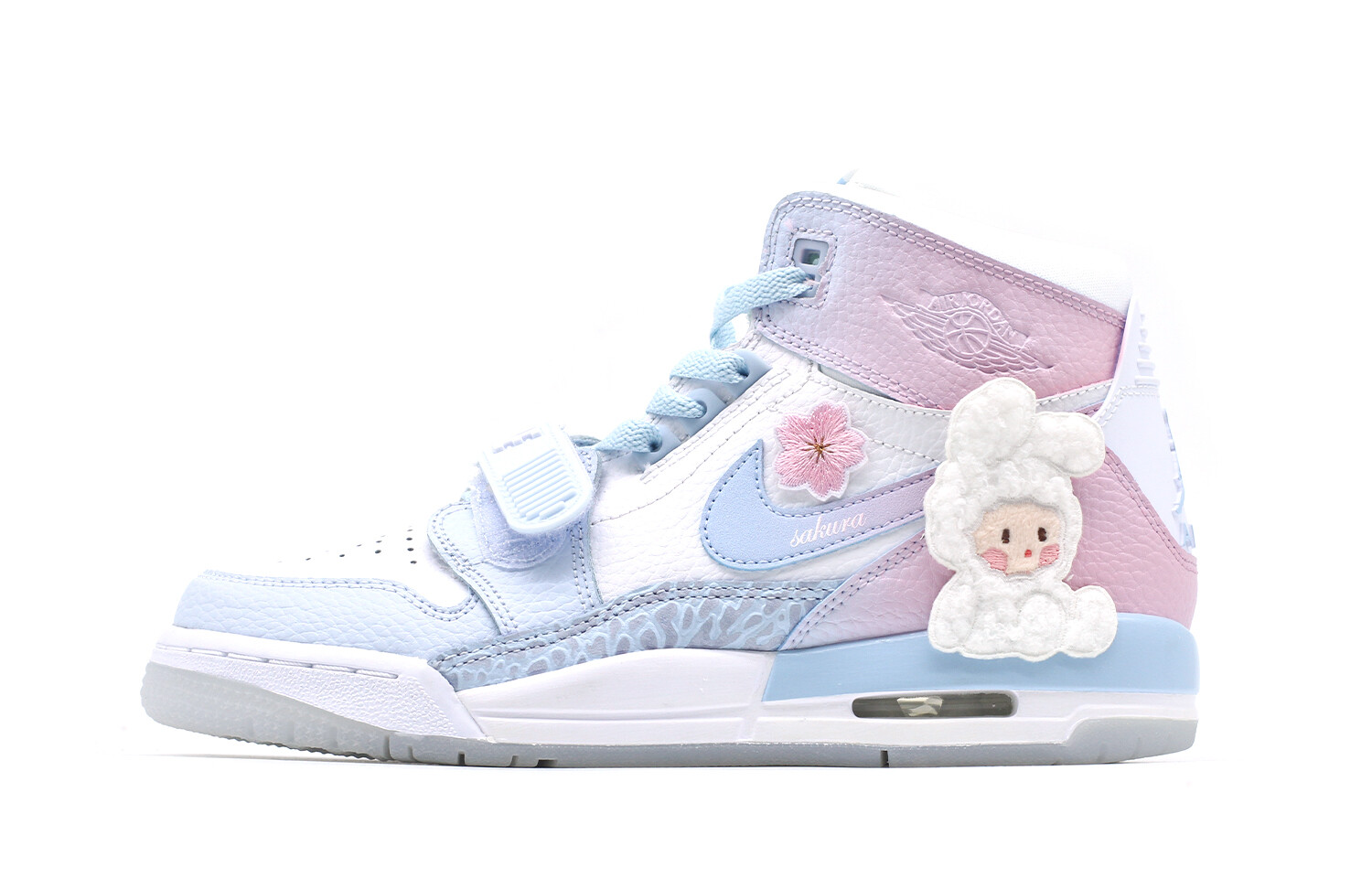 

Кроссовки Jordan Legacy 312 Vintage Basketball Shoes Women's Mid-top Blue/White/Pink, синий