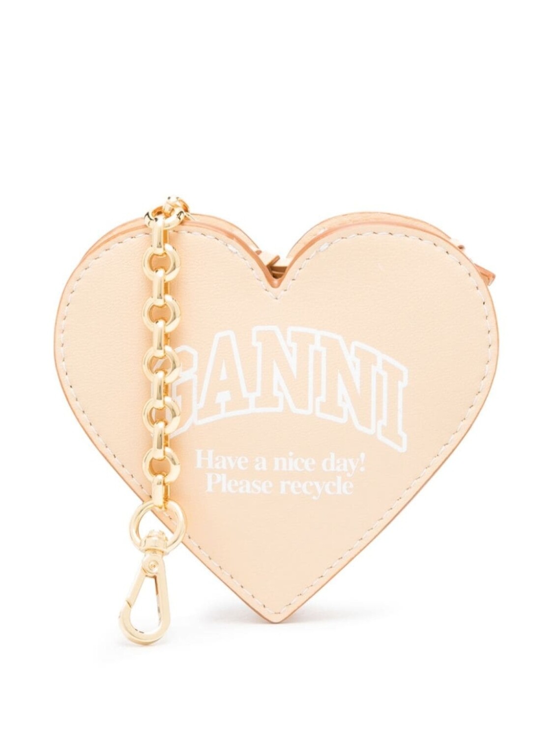 

GANNI кошелек Funny Heart, нейтральный цвет