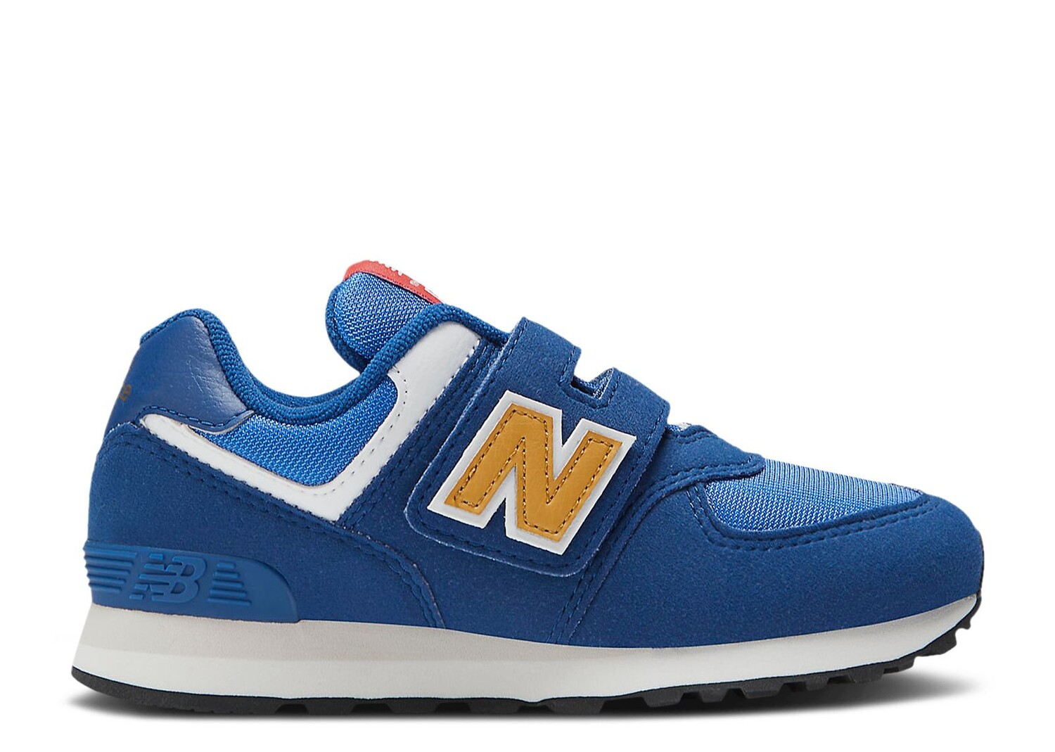 

Кроссовки New Balance 574 Hook & Loop Little Kid Wide 'Night Sky Gold Fusion', синий