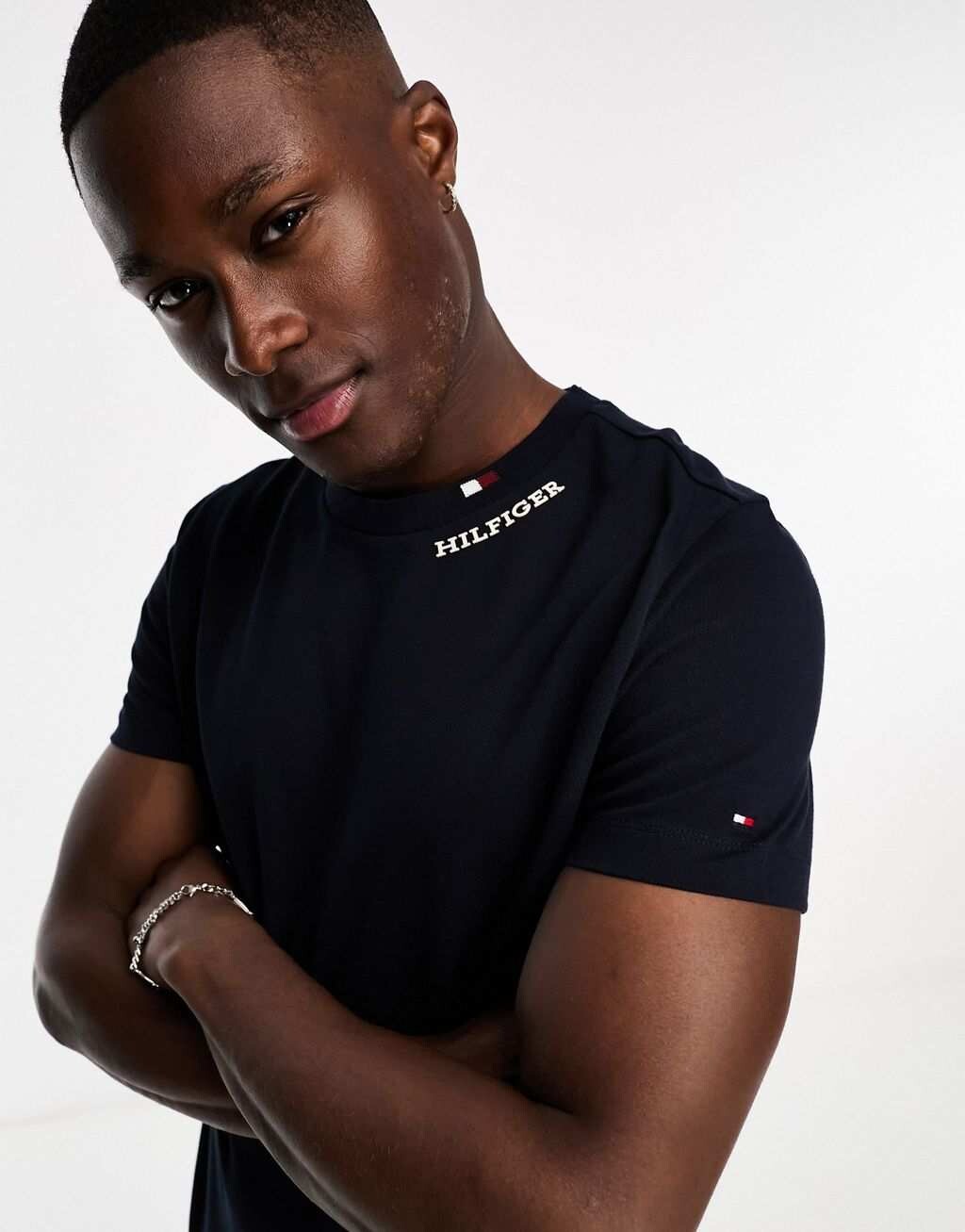 

Синяя футболка из пике Tommy Hilfiger, Синий