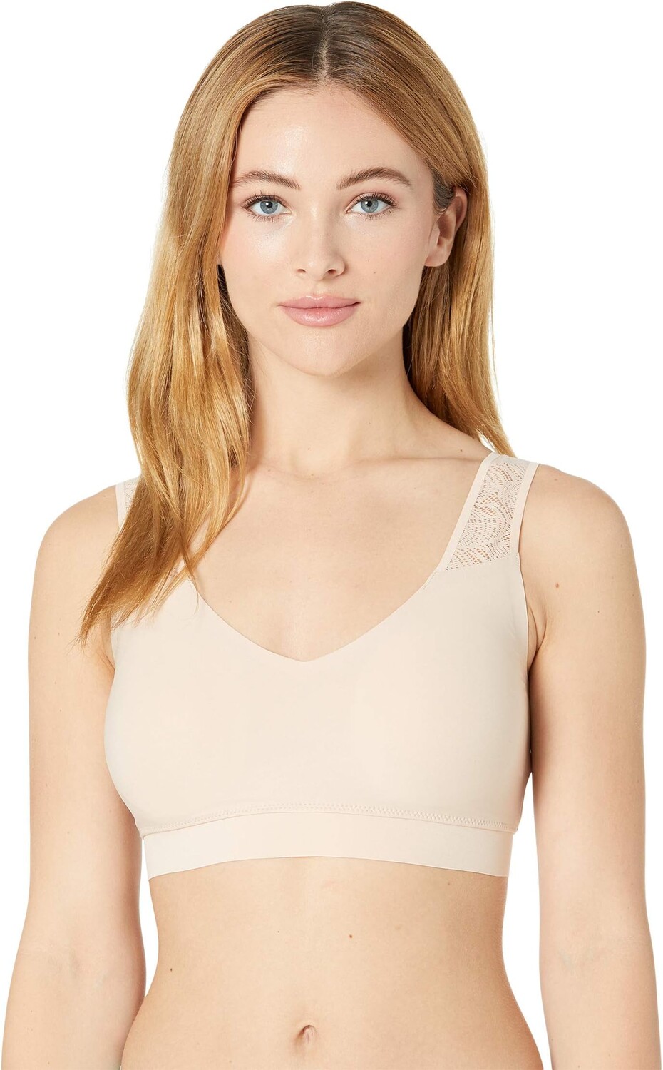 

Мягкий эластичный топ с кружевной подкладкой Chantelle, цвет Nude Blush