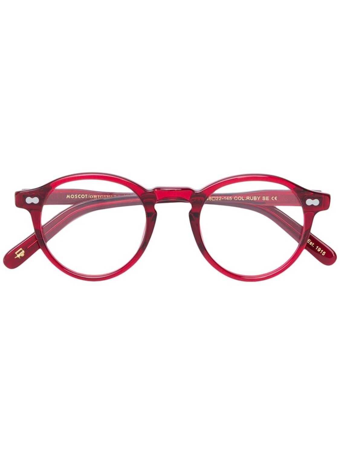 

Moscot Moscot Miltzen очки в круглой оправе, красный