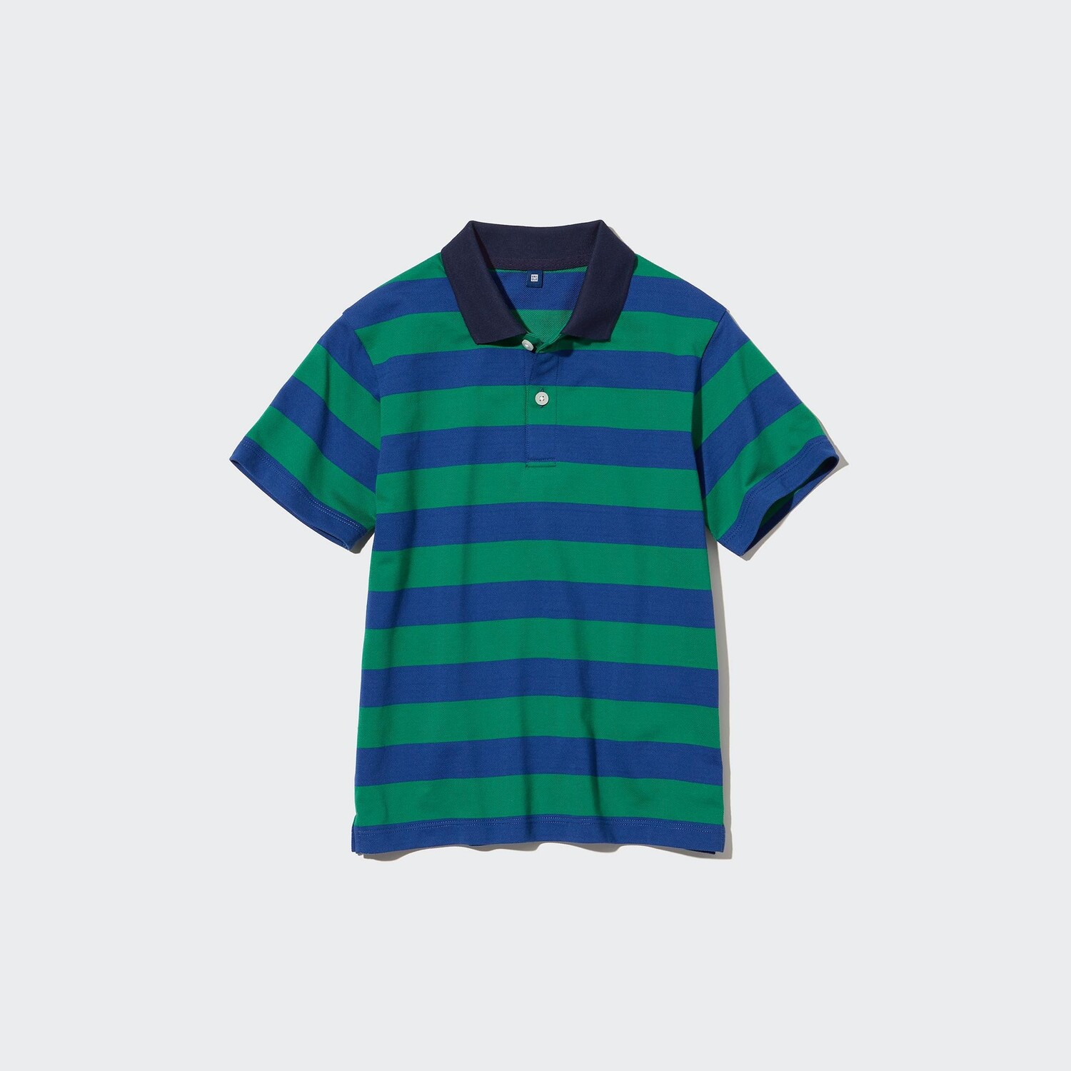

KIDS Рубашка-поло с короткими рукавами Dry Pique (в полоску) UNIQLO, зеленый