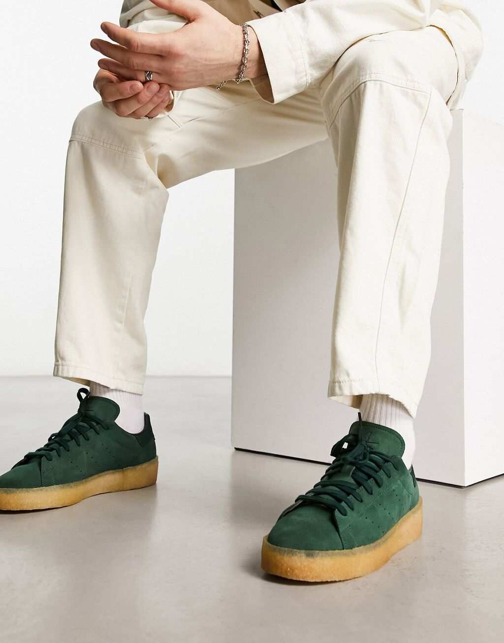

Темно-зеленые кроссовки из крепа adidas Originals Stan Smith