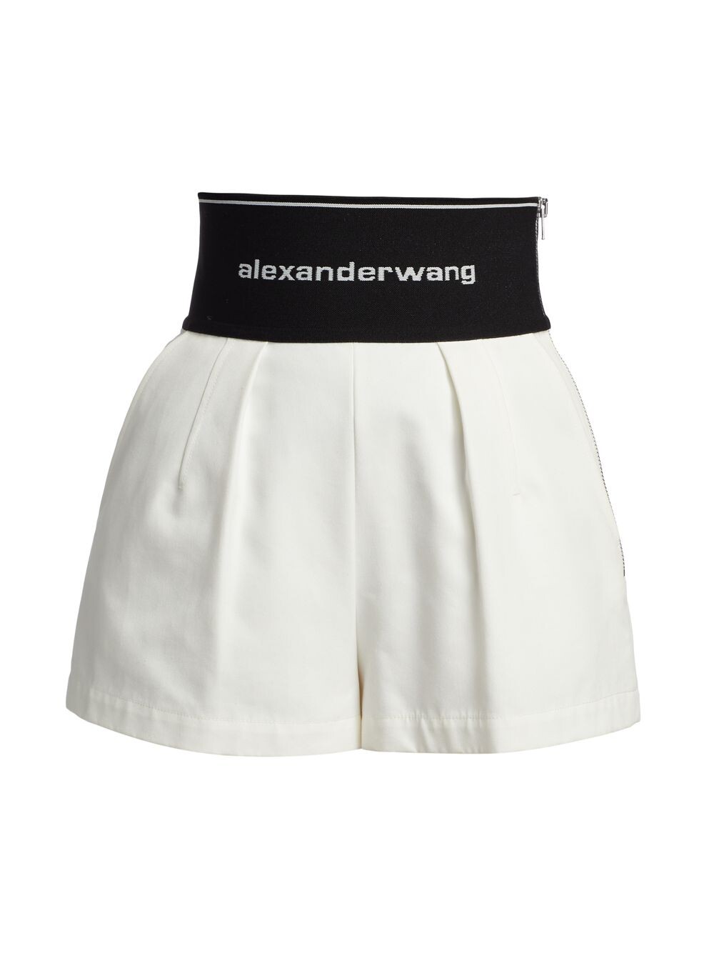 

Шорты с полосками и логотипом на талии Alexander Wang, белый
