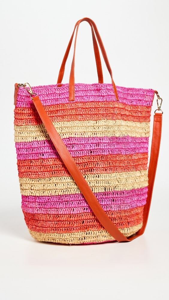 

Сумка-тоут Sensi Studio “El Viajero” Woven Straw, розовый